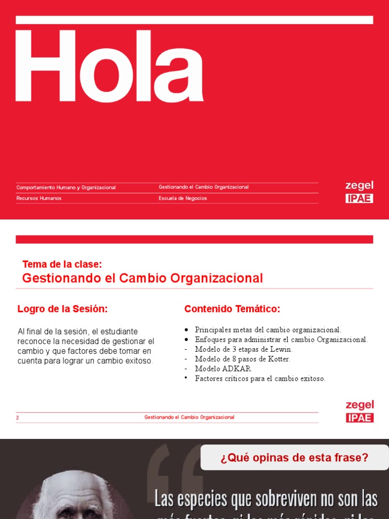 Estrategias para Gestionar el Cambio Organizacional | PDF | Crecimiento ...