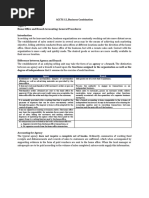 M1 - Home Office and Branch Accounting - General Procedures