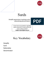 2017 Therapy Grade 8 Simplify Expressions Involving Surds, Including Rationalising Denominators 2