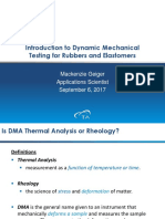 Introduction To Dynamic Mechnical Analysis - Akron Workshop