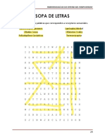 Órganos de Los Sentidos, Receptores Sensoriales Sopa de Letras