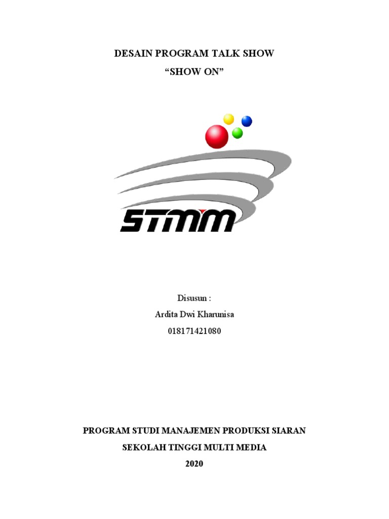 Desain Program Talk Show "Show On" | PDF