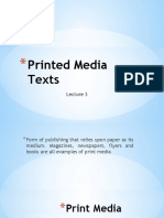 Printed Media Texts