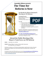 The Time For TIF Reform Is Now Flyer