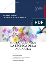 MATERIALES PARA LA TECNICA DE LA ACUARELA