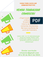 Venha Trabalhar Conosco!