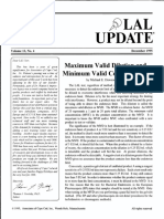  LAL Vol.13 No.4.December 1995 Maximum Valid Dilution and Minimum Valid Concentration