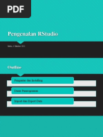 Panduan R dan RStudio untuk Penelitian | PDF