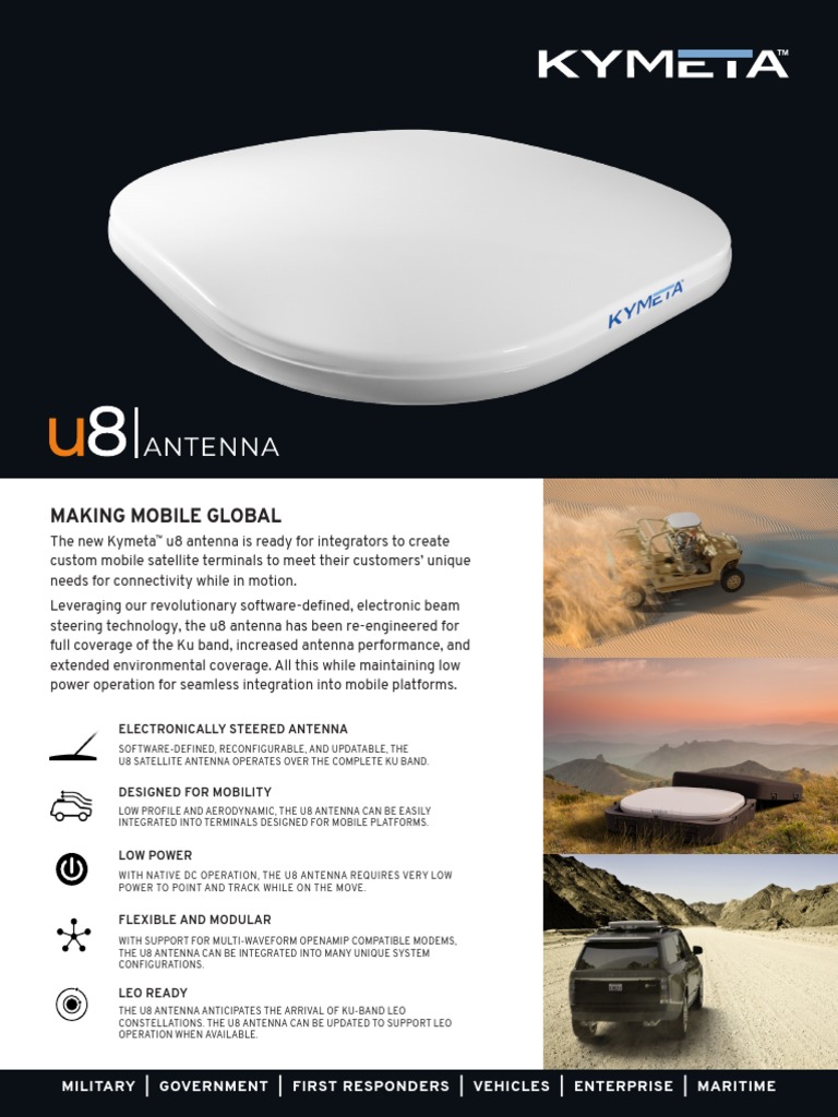 Kymeta U8 Antenna | PDF | Radio Technology | Electronics