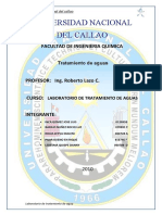 Informe Tratamiento de Aguas