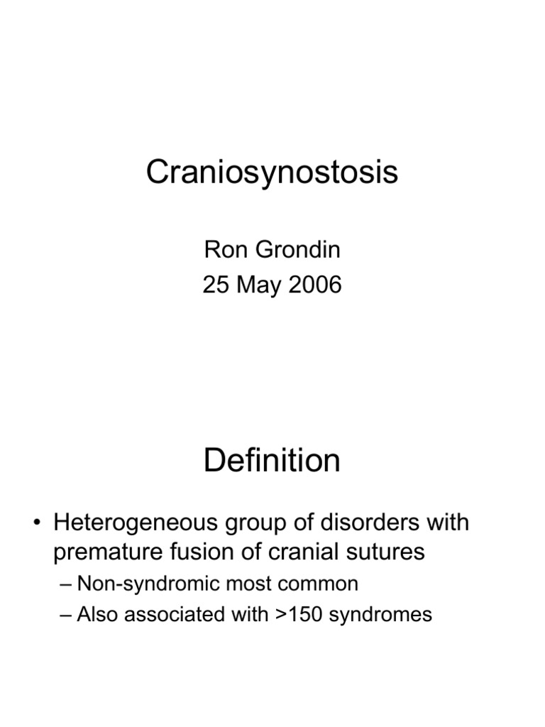 Craniosynostosis PDF Causes Of Death Musculoskeletal System