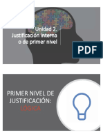 Unidad 2. Justificación Interna o de Primer Nivel