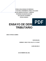 Ensayo de Derecho Tributario Melvy Moreno 11.123.847 3 Er Año Seccion 5