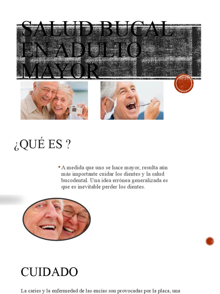 Salud Bucal en Adultos Mayores | PDF