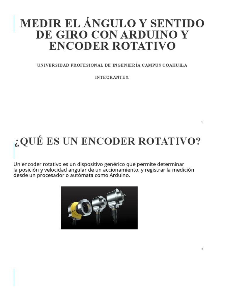 Medición de Ángulo con Encoder y Arduino | PDF | Sensor | Electrónica