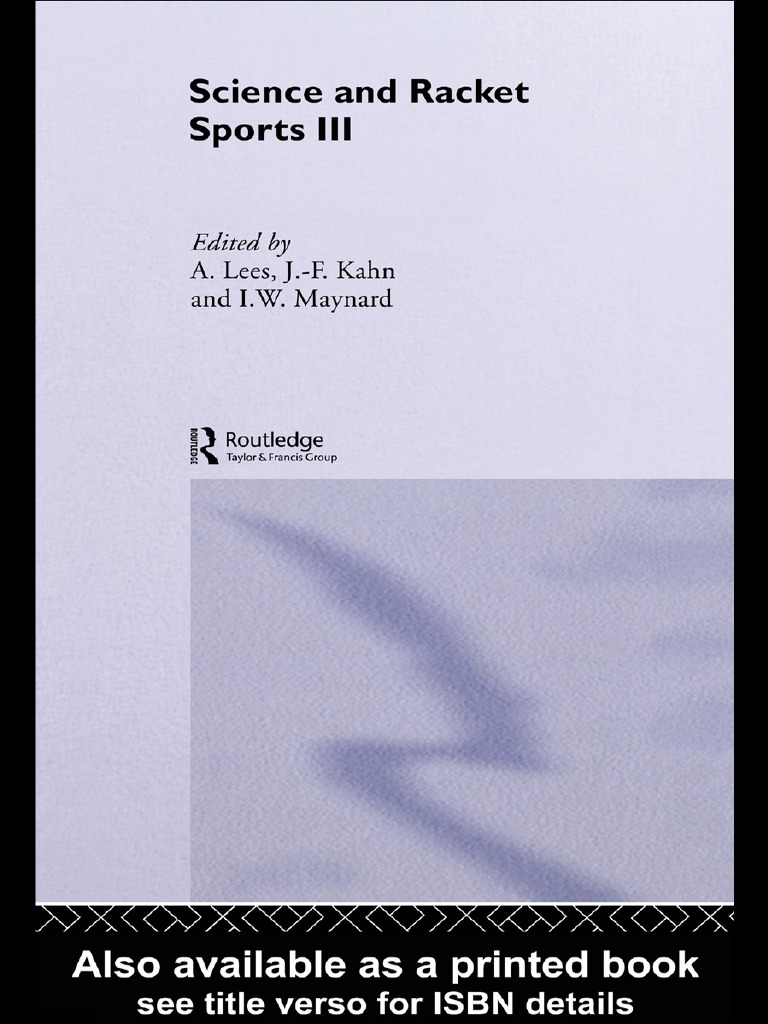 Jean-Francois Kahn, Adrian Lees, Ian Maynard - Science and Racket ...