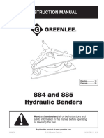 884 & 885 Hydraulic Bender Manual