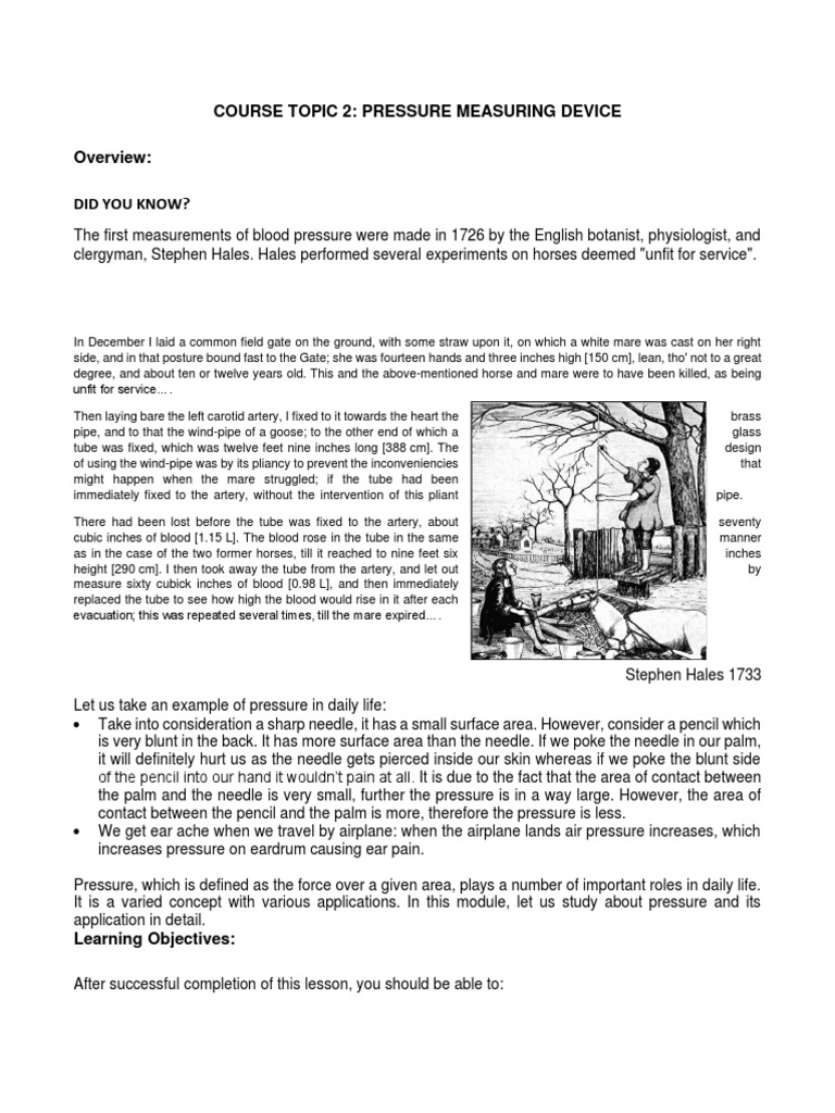 Understanding Pressure Measurement Devices | PDF | Flow Measurement ...