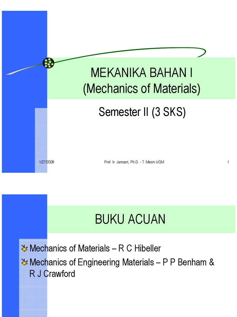 Mekanika Bahan I Materi 1