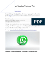 2 Cara Membuat Tampilan Whatsapp Web Menjadi Blur