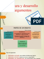 Estructura y Desarrollo de Argumentos para El Ensayo.