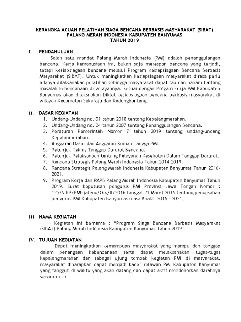 Kerangka Acuan - KBBM - 2019 | PDF | Pengelolaan Keuangan & Uang