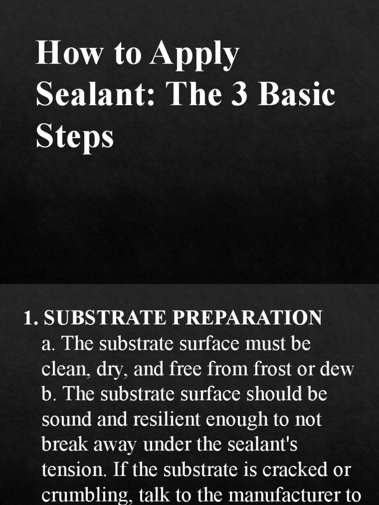 Apply Sealant PDF Adhesive Industrial Processes