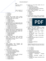 Soal Ipa Kls 7 Sistem Organisasi Kehidupan