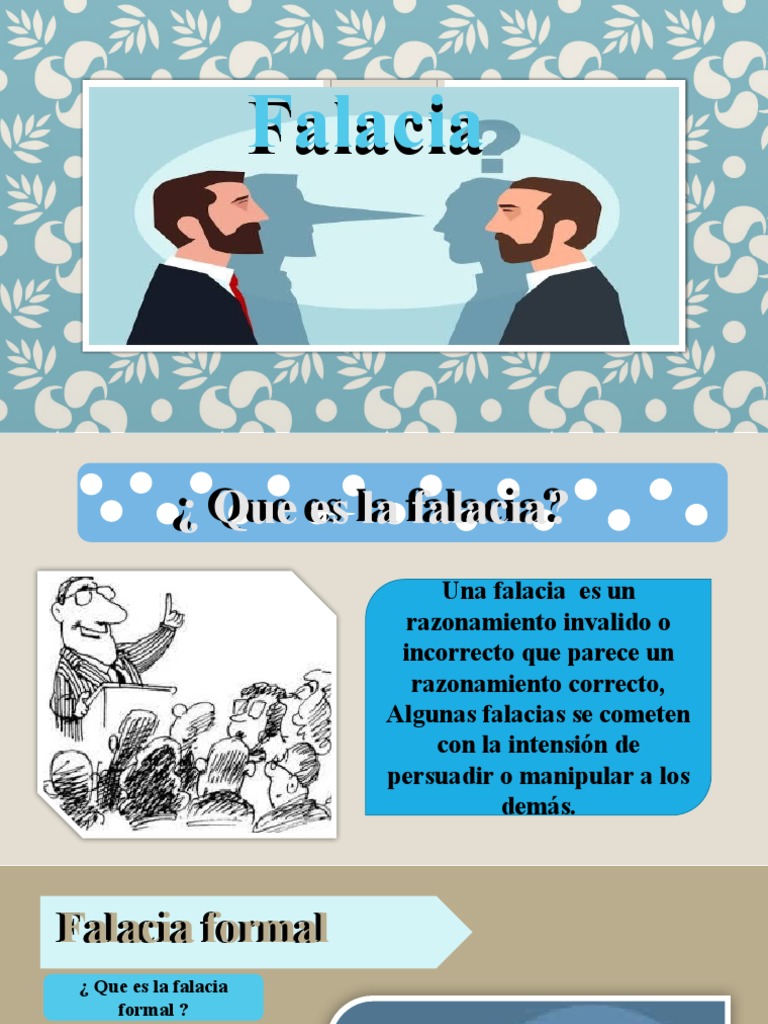 Falacias Formales PDF Falacia Técnicas Retóricas