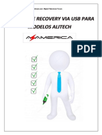 Tutorial de Recovery VIA USB Azamerica Modelos ALITECH em PDF