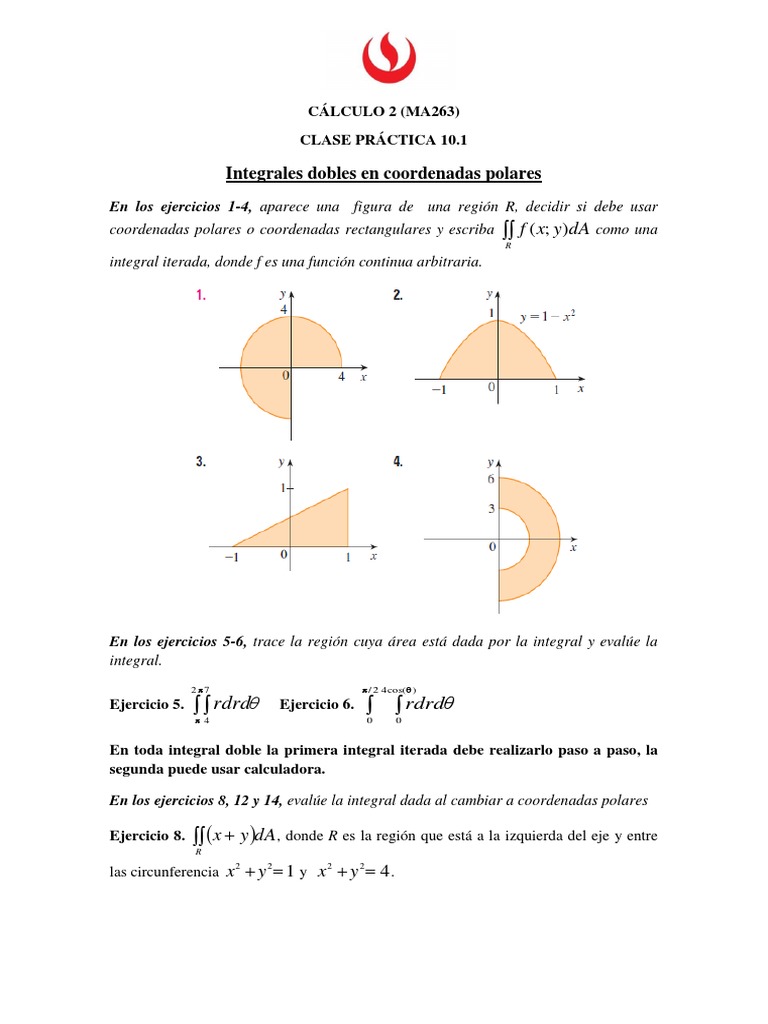 Clase - Práctica 10 - 1-201402 | PDF | Integral | Formas geométricas