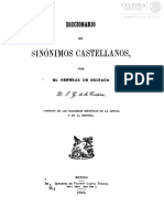 Sinónimos Castellanos,: Diccionario