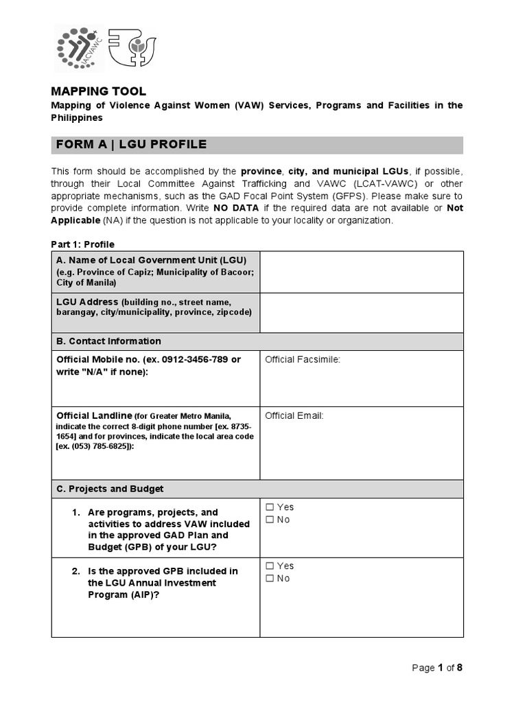 Assessment Mapping Tool Example
