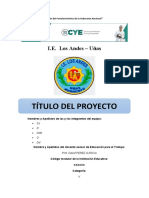 Estructura Del Proyecto de Emprendimiento Los Andes