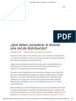 ¿Qué Debes Considerar Al Diseñar Una Red de Distribución