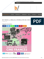 Se Viene La Semana Itinerante de Cine Francés - Plan B Noticias