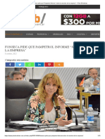 Fonseca Pide Que Pampetrol Informe "Sobre La Marcha de La Empresa" - Plan B Noticias