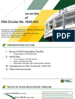 Annex C CCHUHSRR Implementation of FDA Circular No. 2020 025