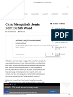 2 Cara Mengubah Jenis Font Di MS Word