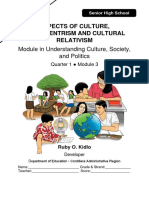Shs q1 Mod3 Aspects of Culture Ethnocentrism and Cultural Relativism Ruby Kidlo Bgo v3 PDF