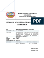 Memoria Descriptiva de La Demanda