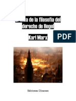 Karl Marx- Critica de La Filosofia Del Derecho de Hegel