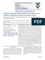 Epidemiology and Risk Factors of Brucellosis in Veterinary Medicine Professionals and Academics in The Middle-North Region of Mato Grosso State, Brazil