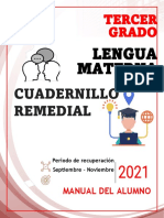 3° ESPAÑOL- CUADERNILLO  REMEDIAL - ALUMNO