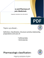 Chemistry and Pharmacy of Organic Medicinals: Prepared By: Guada Marie O. Ruiz, RPH, Dha-Rph