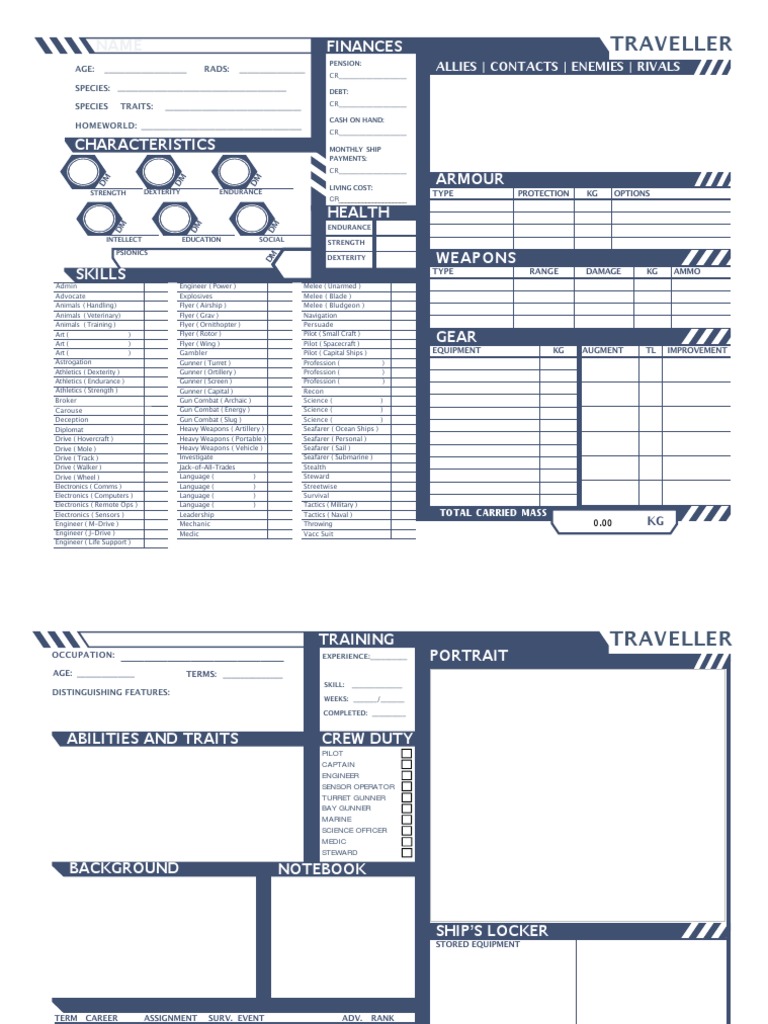 traveller 2nd edition character sheet