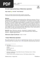 On Semi-Exponential Gauss-Weierstrass Operators: Vijay Gupta Ali Aral Firat Özsaraç