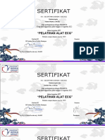 Sertifikat Pelatihan Disaster Plan