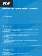 Azure Cost Optimization Check List