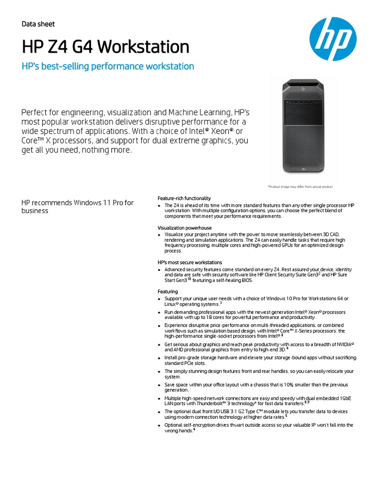 data-sheet-hp-z4-g4-workstation-c06956042-pdf-microsoft-windows